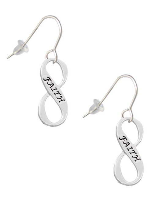 Faith Infinity Sign French Earrings