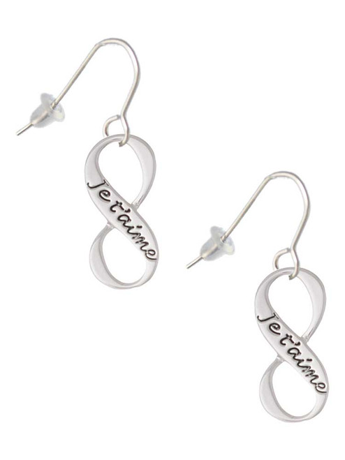 Je T'aime Infinity Sign French Earrings