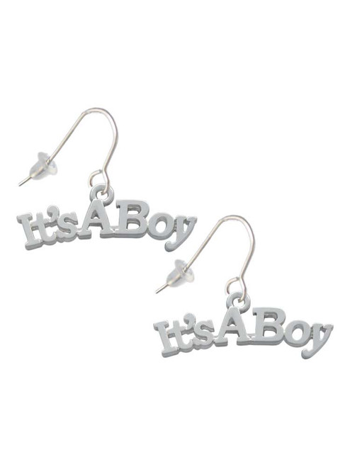 Large ''It's a Boy'' French Earrings