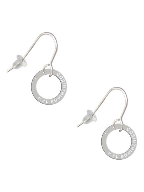Corinthians 13:4 Eternity Ring French Earrings