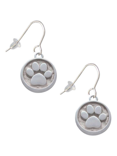 Paw - Round Seal French Earrings