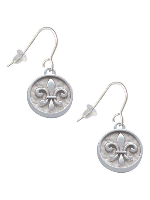 Fleur di Lis - Round Seal French Earrings