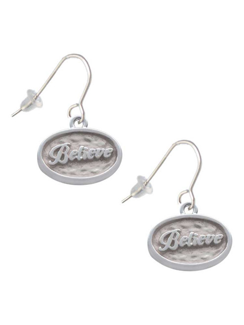 Believe - Oval Seal French Earrings