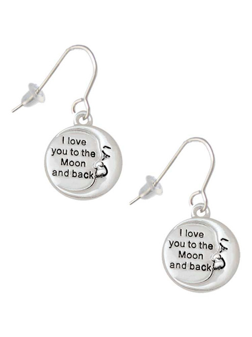 I Love You to the Moon and Back French Earrings