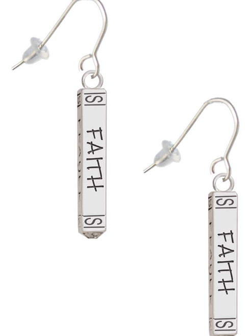 Believe Faith Prayer Hope Bar French Earrings