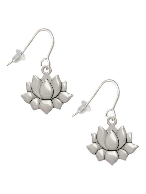 Medium Lotus Flower French Earrings
