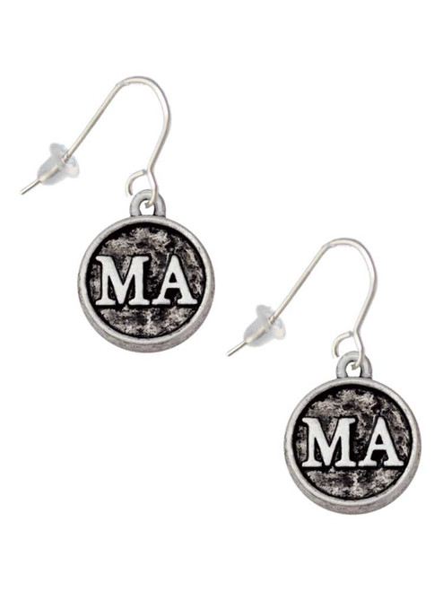 Medical Assistant Caduceus Seal - MA French Earrings