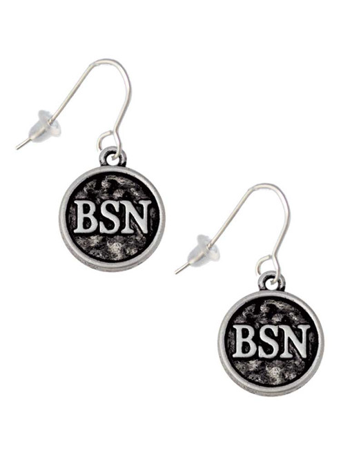 Nurse Caduceus Seal - BSN French Earrings