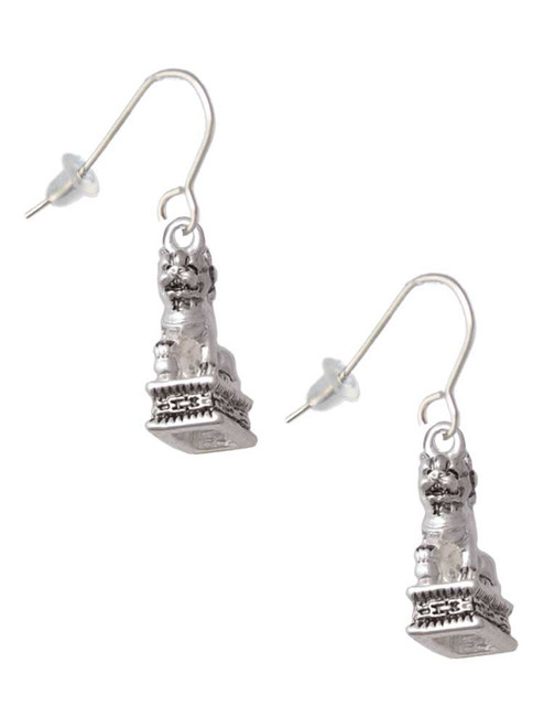 Fu Dog French Earrings