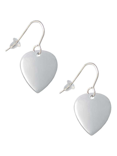 Large Guitar Pick French Earrings