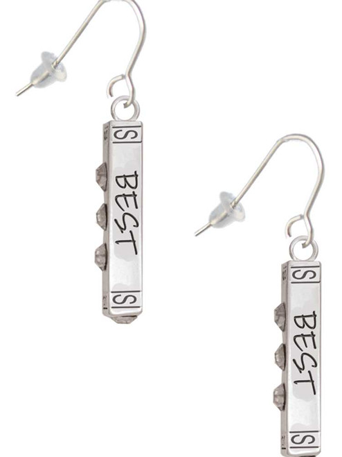 Best Friends Forever Bar French Earrings