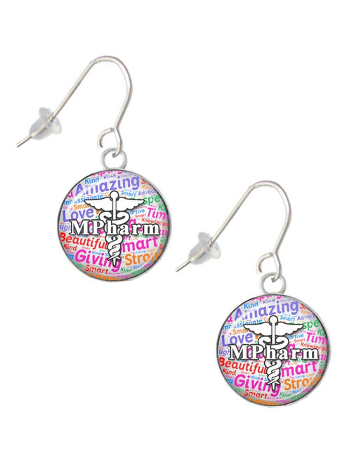 Domed Multi Color MPharm French Earrings