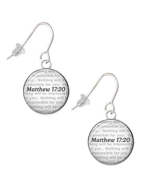 Domed Matthew 17:20 French Earrings