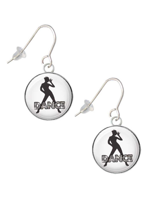 Domed Jazz Girl with Hat French Earrings