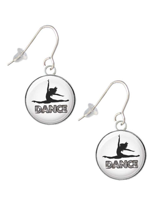 Domed Contemporary Dance Splits French Earrings