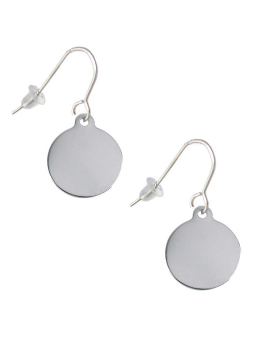 Stainless Steel Disc French Earrings