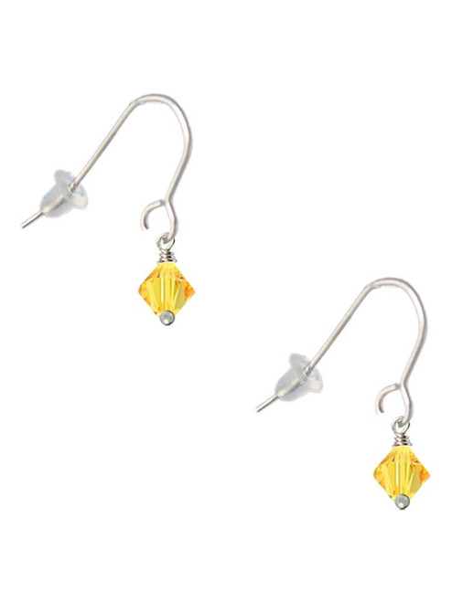 Sunflower - 6mm Crystal Bicone French Earrings