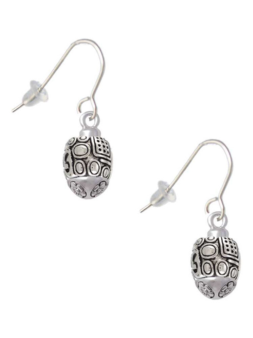 Fancy Geometric Pattern Spinner French Earrings