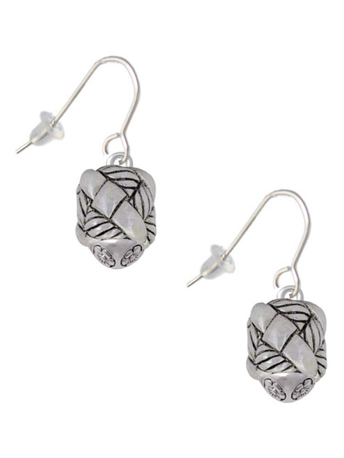 Antiqued Woven Rope Spinner French Earrings