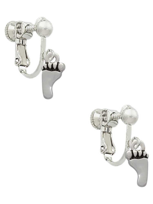 Small Bare Feet Clip On Earrings