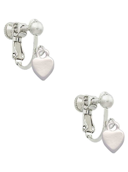 Mini Smooth Heart Clip On Earrings