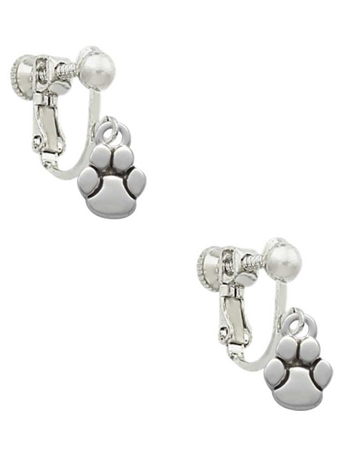 Mini Rounded Paw Clip On Earrings