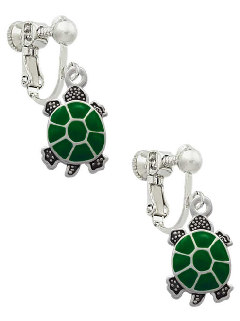 Turtle - Top Clip On Earrings