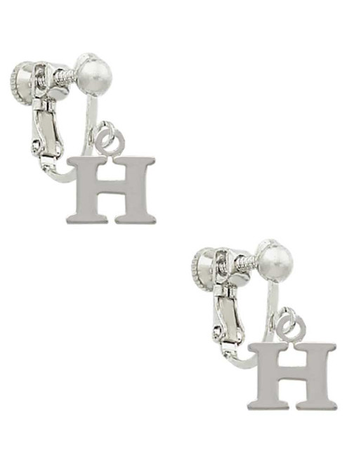 Small Greek Letter - Eta - Clip On Earrings