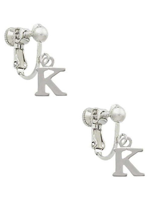 Small Greek Letter - Kappa - Clip On Earrings