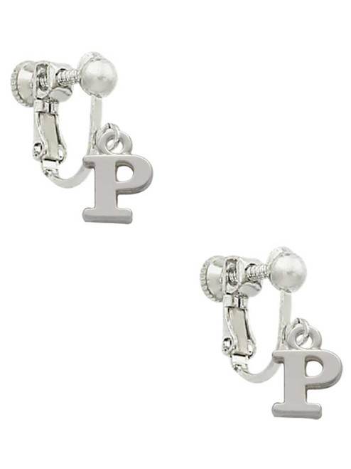Small Greek Letter - Rho - Clip On Earrings