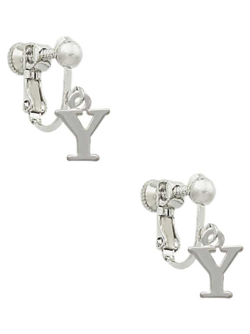 Small Greek Letter - Upsilon - Clip On Earrings