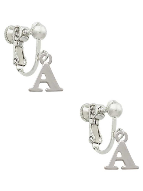 Small Initial - Clip On Earrings