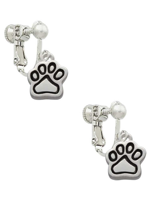 Small Paw Clip On Earrings