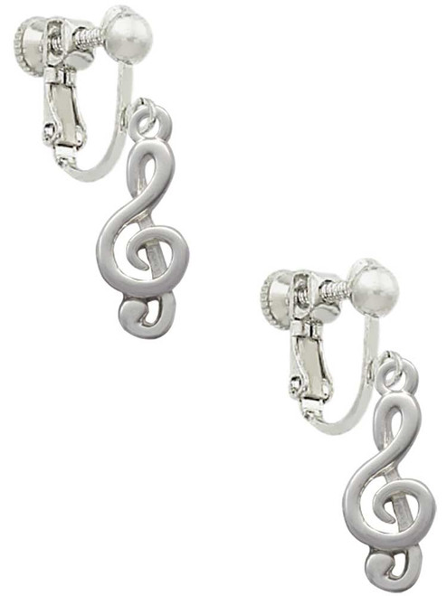 Clef Clip On Earrings