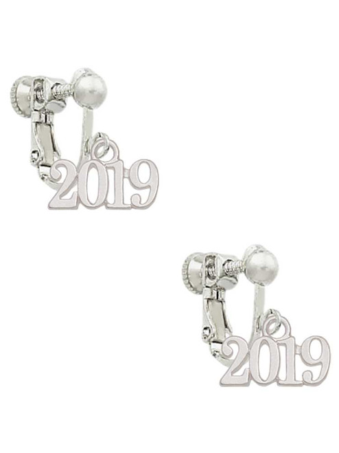 Horizontal Year 2019 Clip On Earrings