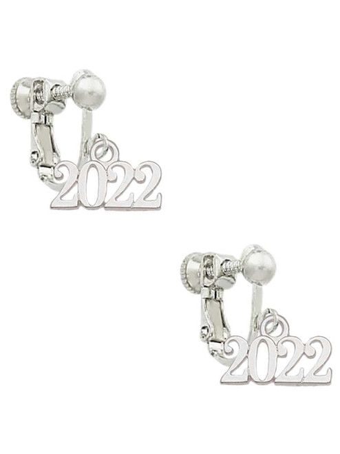 Horizontal Year 2022 Clip On Earrings