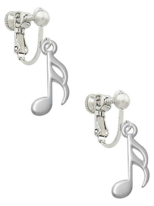 Sixteenth Note Clip On Earrings