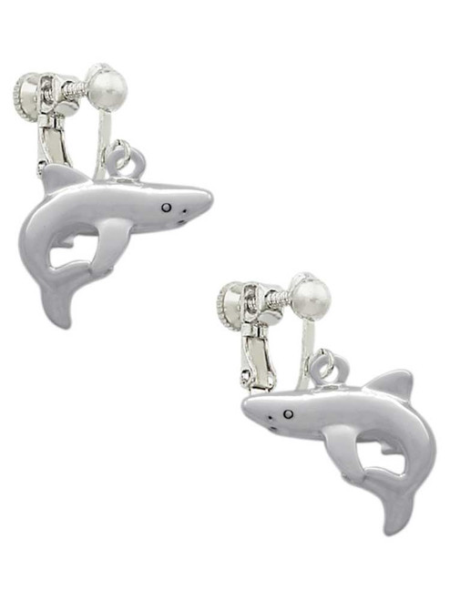 Shark Clip On Earrings