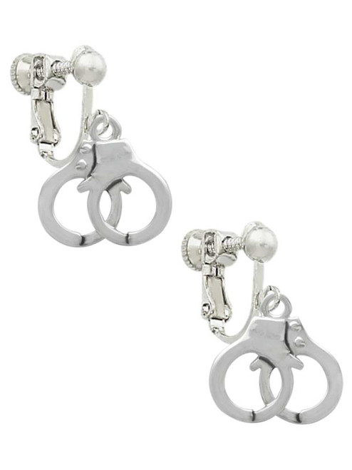 Handcuffs Clip On Earrings