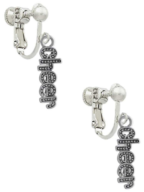 Beaded ''Cheer'' Clip On Earrings