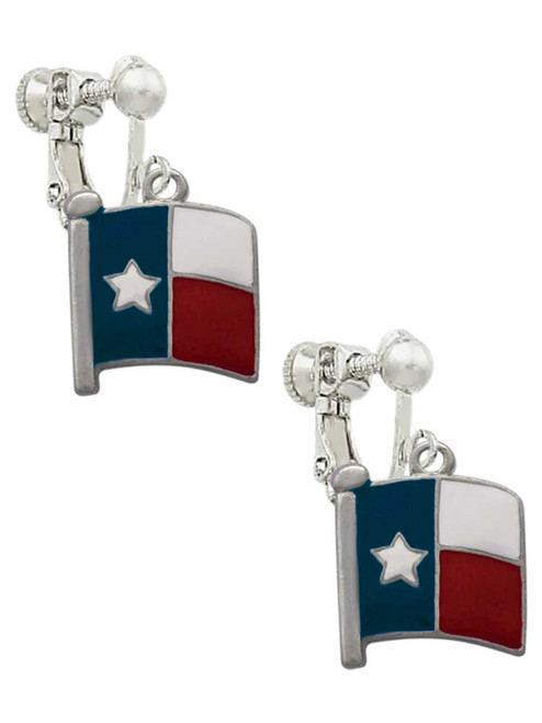 Texas Flag - Lone Star Clip On Earrings