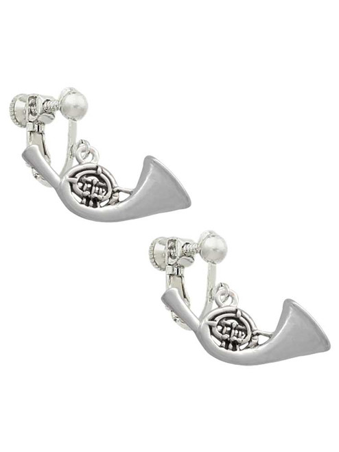 French Horn Clip On Earrings
