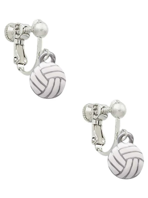 Mini Volleyball - Two Sided - Clip On Earrings