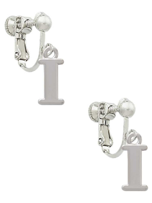Large Greek Letter - Iota - Clip On Earrings