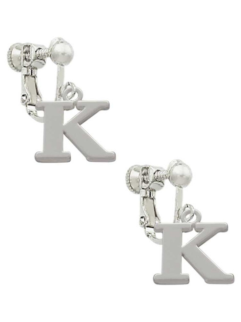 Large Greek Letter - Kappa - Clip On Earrings