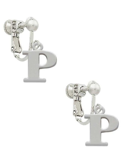 Large Greek Letter - Rho - Clip On Earrings