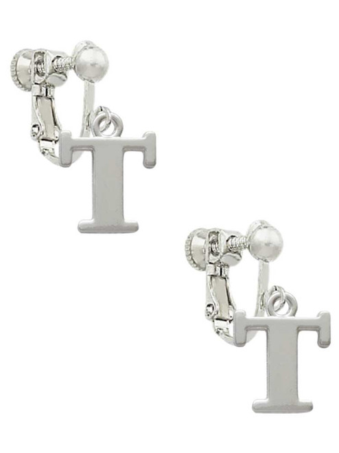 Large Greek Letter - Tau - Clip On Earrings