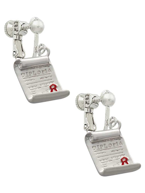 Diploma Clip On Earrings