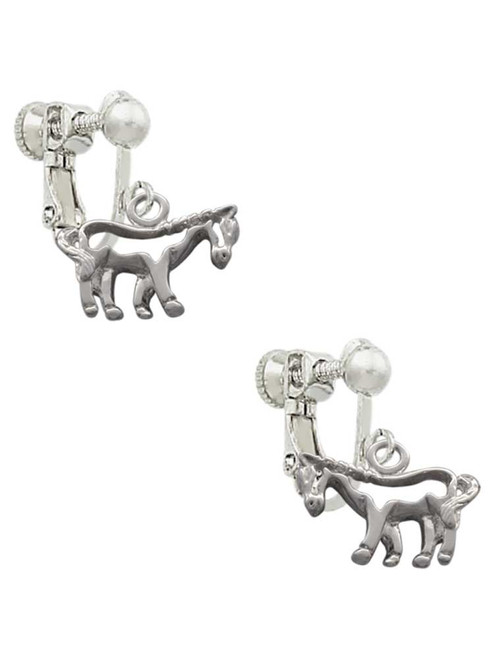 Horse - Outline Clip On Earrings