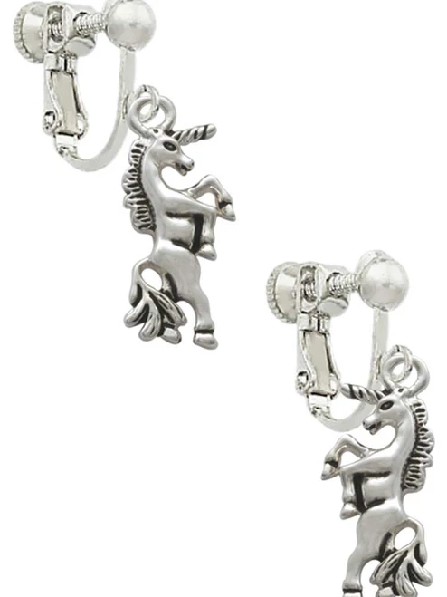 Unicorn Clip On Earrings
